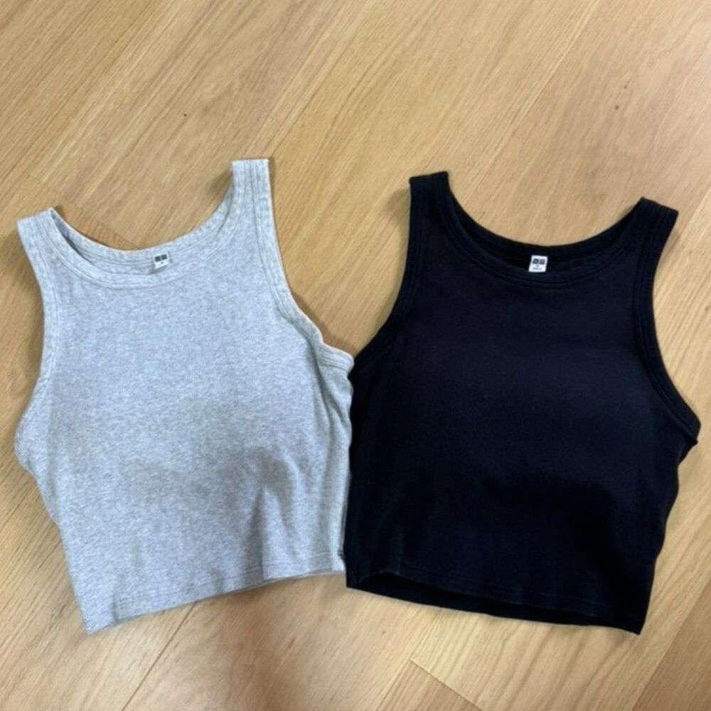 Uniqulo Ribbed Cropped Bra Top Bundle of 2